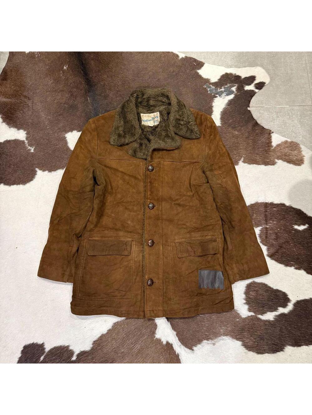 Vintage William Barry Tan Suede Jacket with Fur Collar 🍂🤎